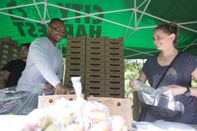 Volunteers at Mobile Market