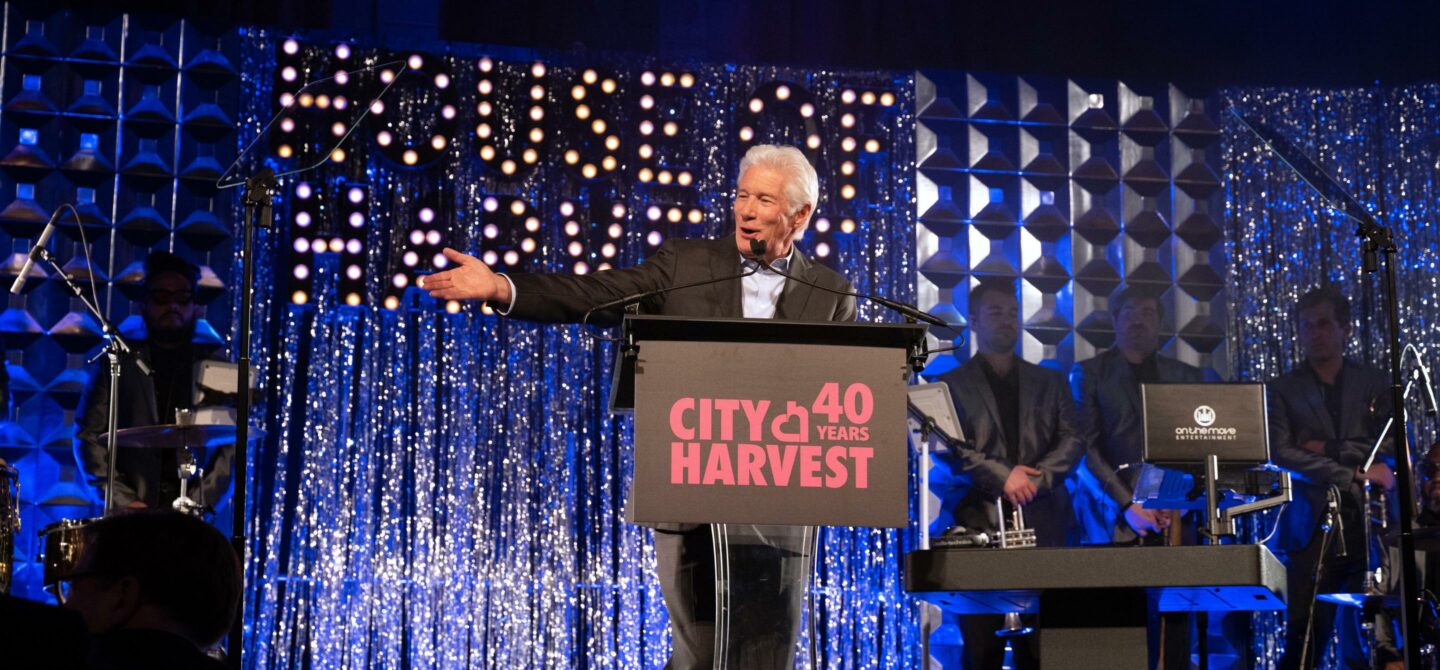 Richard Gere on stage at the 40th Anniversary Gala