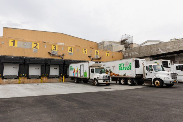 Loading dock under construction.