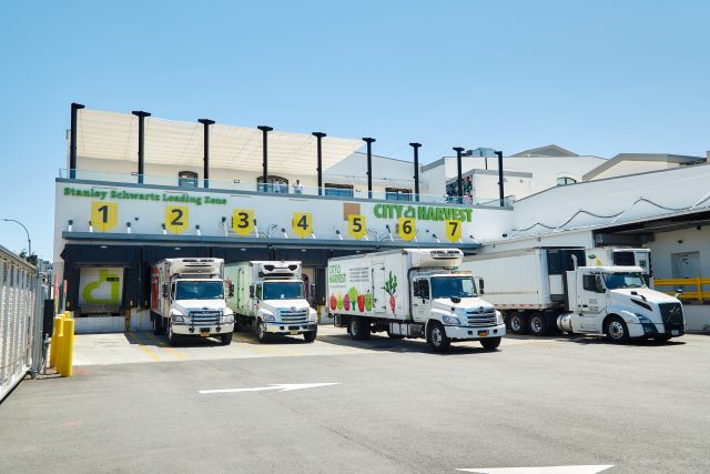 Loading dock in use. 