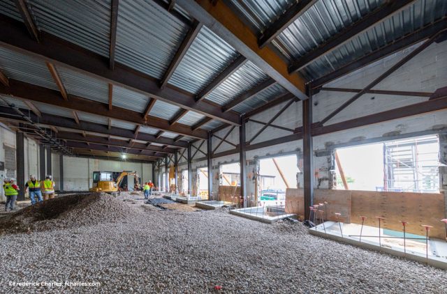 Loading dock under construction. 